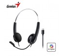 AUDIFONO C/MICROF. GENIUS HS-220U USB-C BOTON COPILOT BLACK (31710032401)